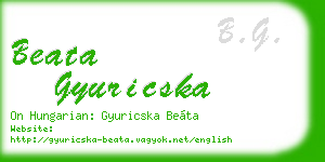 beata gyuricska business card